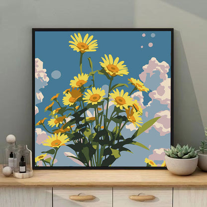 Canvas Paint By Number Painting By Numbers Kit Digital Oil Painting DIY Lukisan 20 x 20 Seri Flower