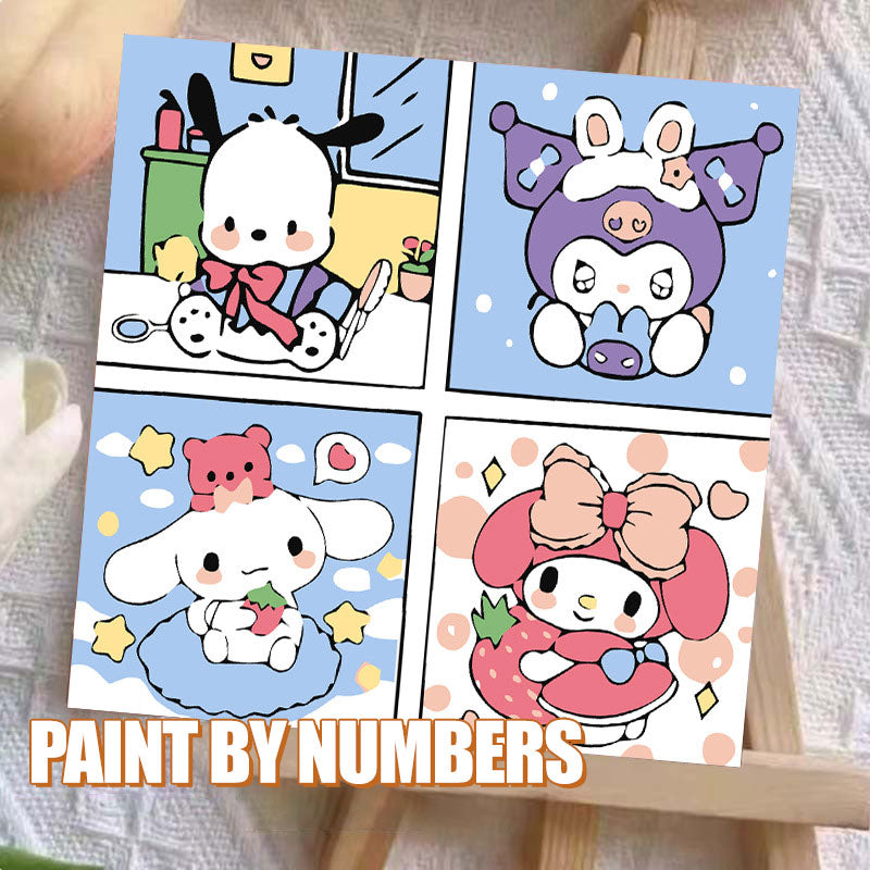 [20x20] Paint By Number Painting By Numbers Kit DIY Digital Oil Lukisan Canvas Seri Sanrio 1