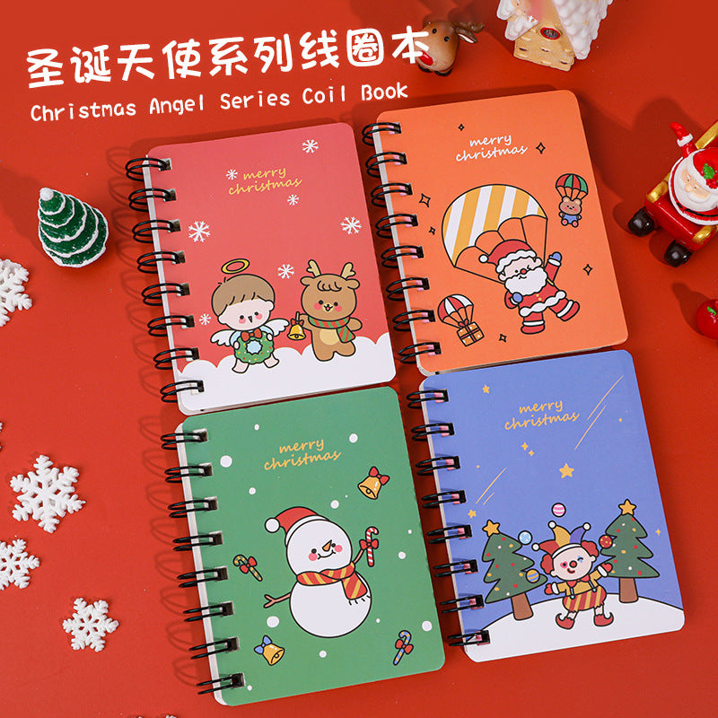 Buku Memo Kecil Spiral Notebook Mini Buku Catatan Kecil Karakter Natal Lucu DCA0390