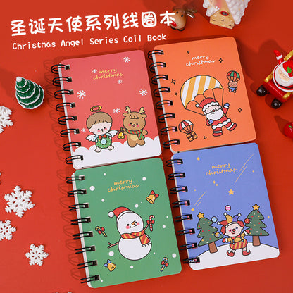 Buku Memo Kecil Spiral Notebook Mini Buku Catatan Kecil Karakter Natal Lucu DCA0390