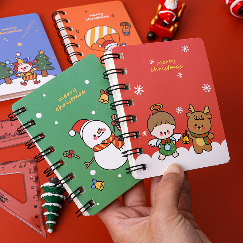 Buku Memo Kecil Spiral Notebook Mini Buku Catatan Kecil Karakter Natal Lucu DCA0390
