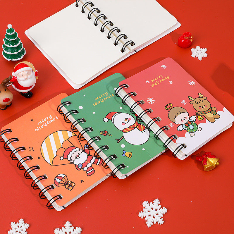Buku Memo Kecil Spiral Notebook Mini Buku Catatan Kecil Karakter Natal Lucu DCA0390