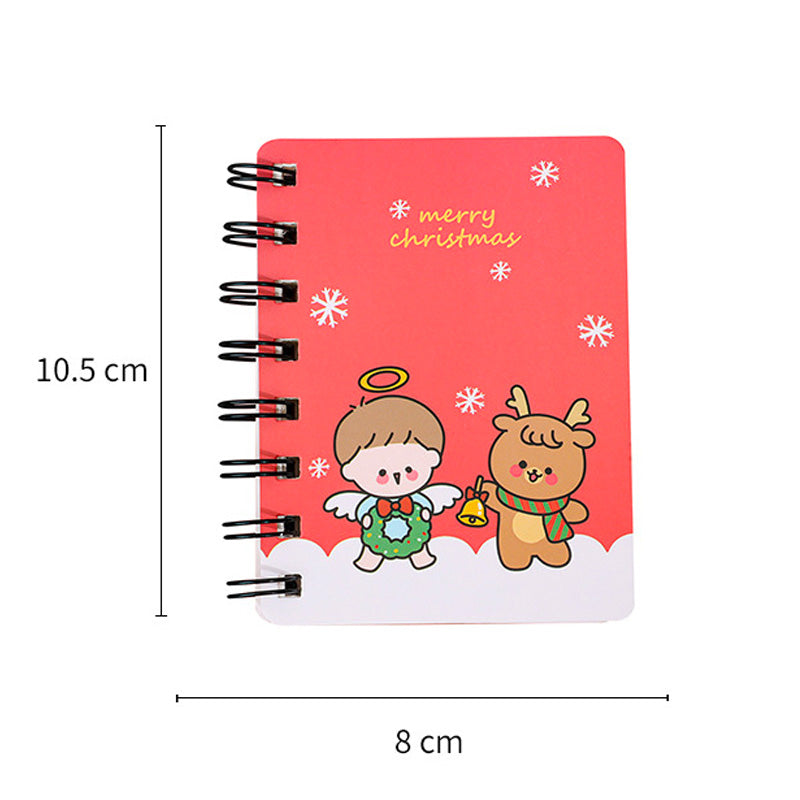 Buku Memo Kecil Spiral Notebook Mini Buku Catatan Kecil Karakter Natal Lucu DCA0390