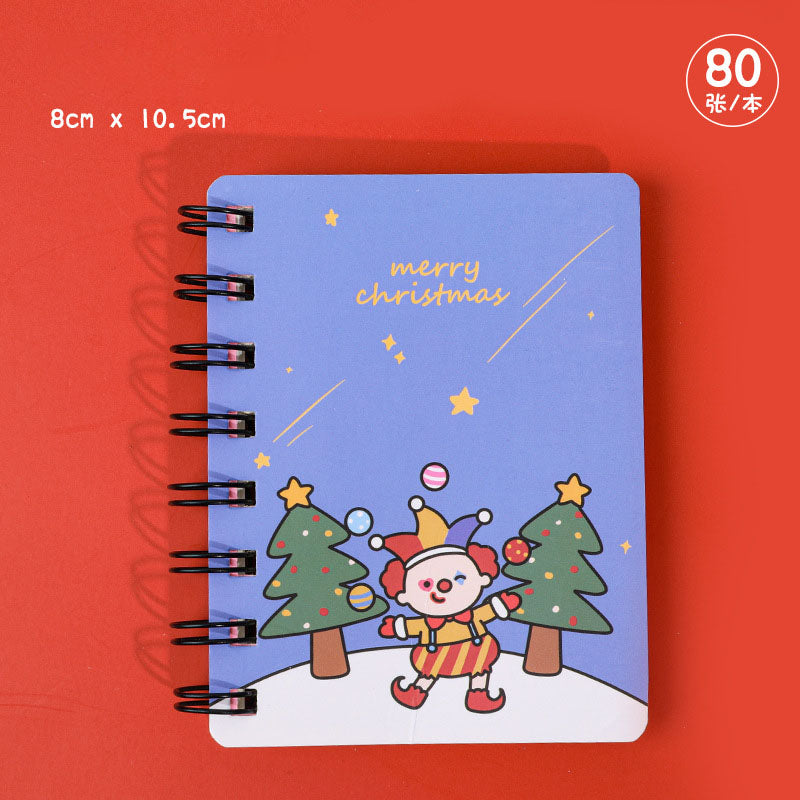 Buku Memo Kecil Spiral Notebook Mini Buku Catatan Kecil Karakter Natal Lucu DCA0390
