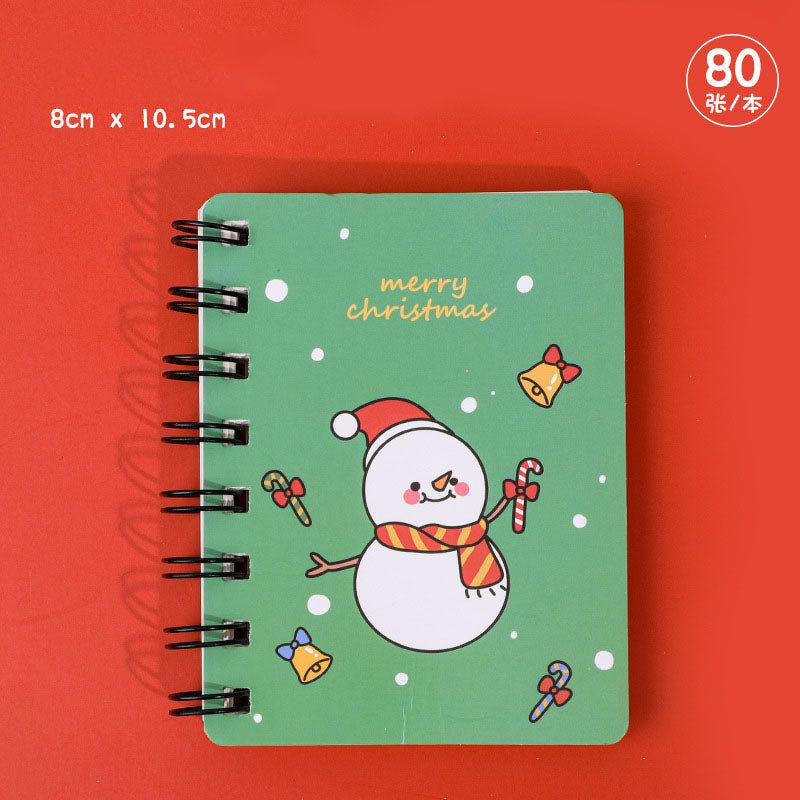 Buku Memo Kecil Spiral Notebook Mini Buku Catatan Kecil Karakter Natal Lucu DCA0390