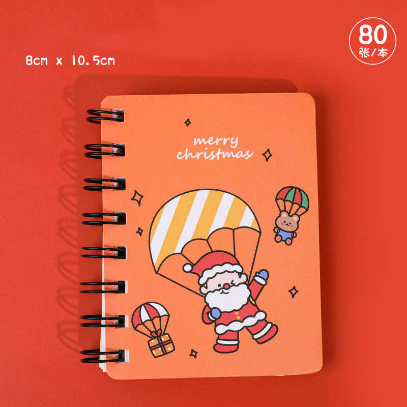 Buku Memo Kecil Spiral Notebook Mini Buku Catatan Kecil Karakter Natal Lucu DCA0390