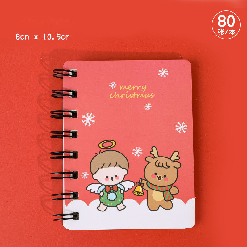 Buku Memo Kecil Spiral Notebook Mini Buku Catatan Kecil Karakter Natal Lucu DCA0390