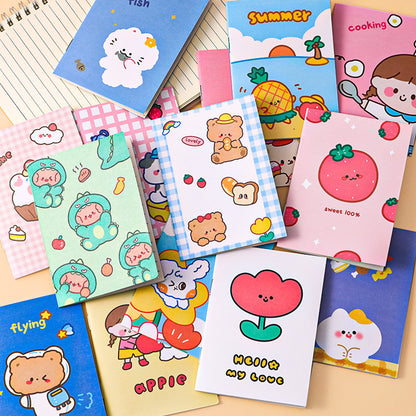 Buku Notes Bergaris Kecil Memo Catatan Mini Gambar Kartun Lucu DCA0453