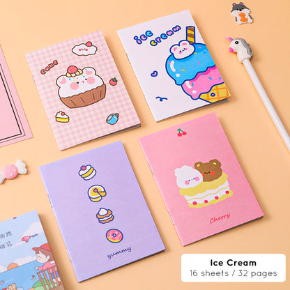 Buku Notes Bergaris Kecil Memo Catatan Mini Gambar Kartun Lucu DCA0453