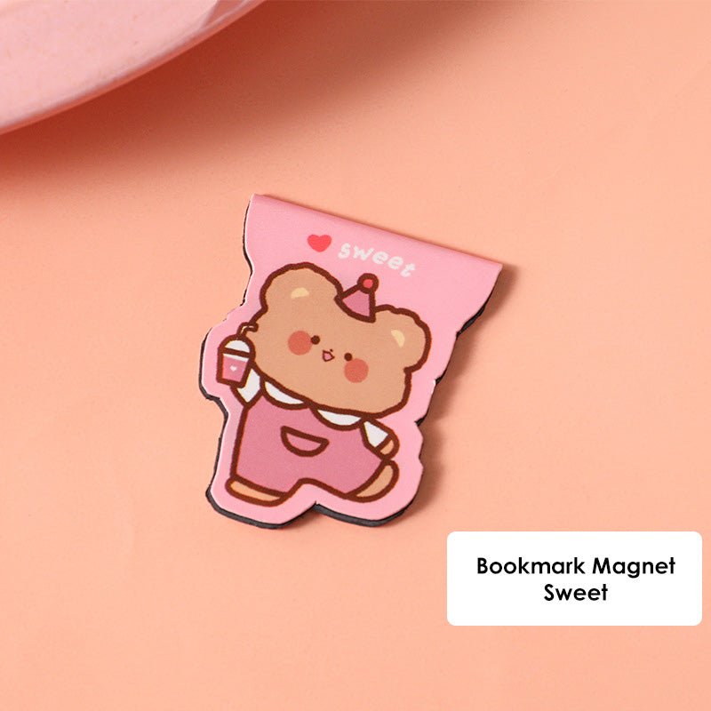Pembatas Buku Capybara Magnet Karakter Kartun Bookmark Magnetic