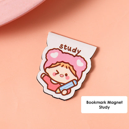 Pembatas Buku Capybara Magnet Karakter Kartun Bookmark Magnetic