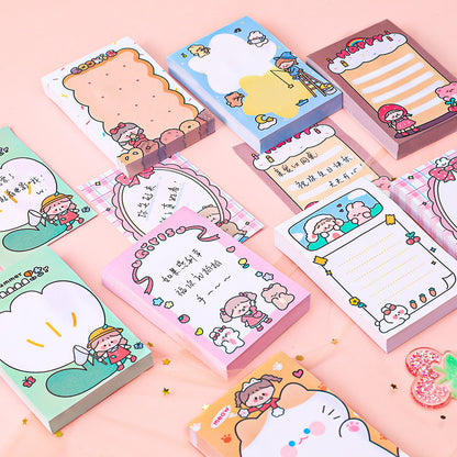 Sticky Notes Catatan Kecil Memo Pad Anak Sekolah Karakter Lucu 80 Lembar DCA0684
