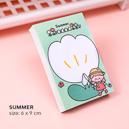 Sticky Notes Catatan Kecil Memo Pad Anak Sekolah Karakter Lucu 80 Lembar DCA0684