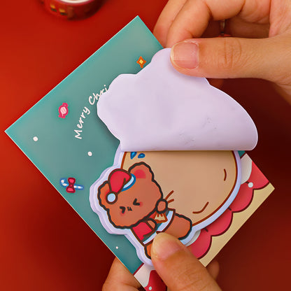 Sticky Notes Catatan Kecil Mini Memo Pad Lucu Motif Natal Karakter Santa Lucu DCA0899