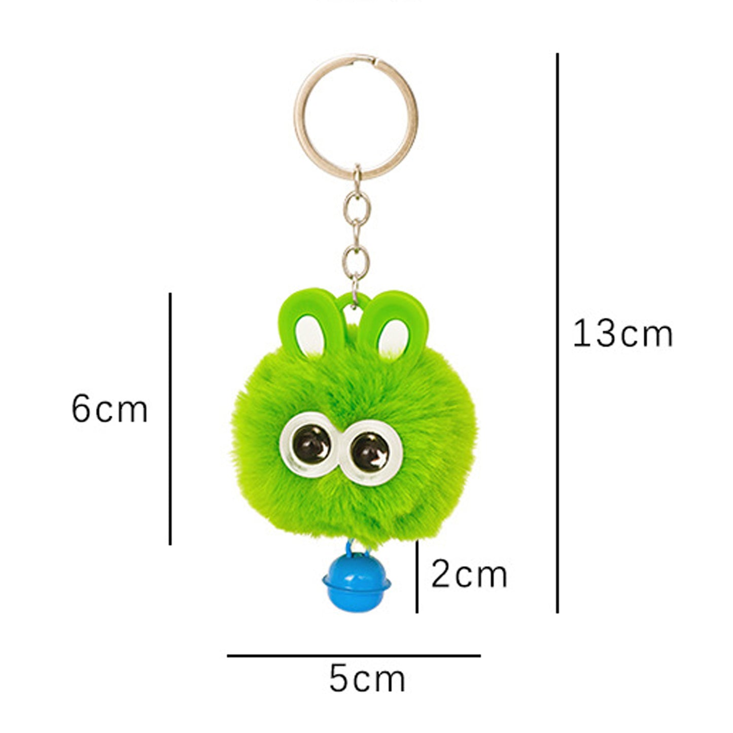 Gantungan Kunci Tas Fluffy Lucu Kelinci Pom Pom Lonceng Bulu Rabbit Bell Bag Keychain DCA1004