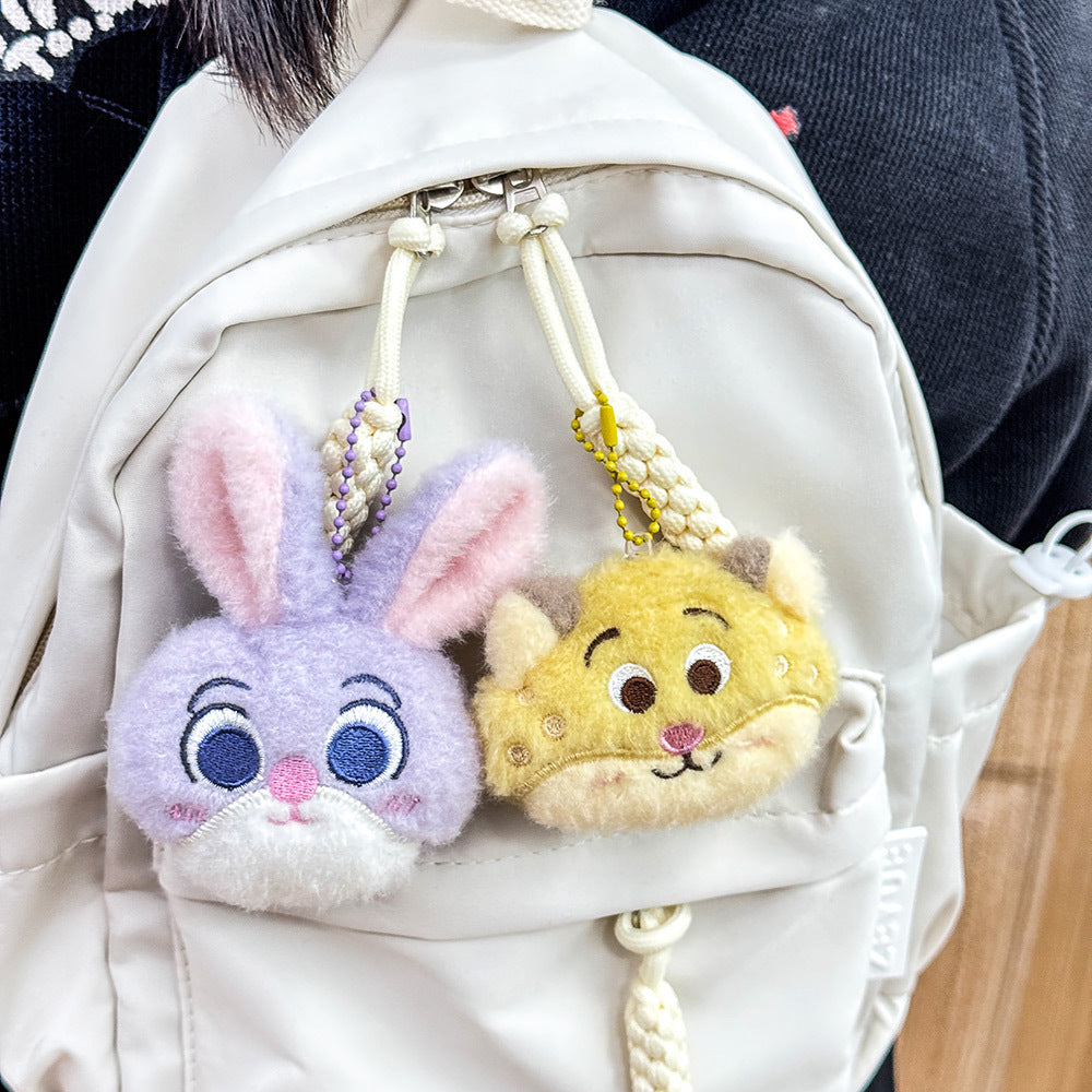 Gantungan Kunci Tas Lucu Hiasan Boneka Cute Plush Animal Doll Souvenir Zootopia Rabbit Fox DCA1708