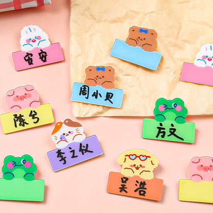 Bros Akrilik Papan Nama Pin Karakter Lucu Acrylic Name Tag