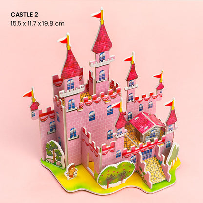 Puzzle DIY 3D Castle Farm Zoo Foam Mainan Edukasi Anak