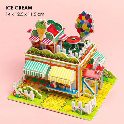 Puzzle DIY 3D Castle Farm Zoo Foam Mainan Edukasi Anak