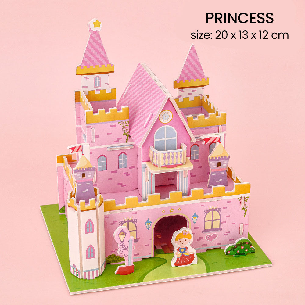 Puzzle DIY 3D Castle Farm Zoo Foam Mainan Edukasi Anak