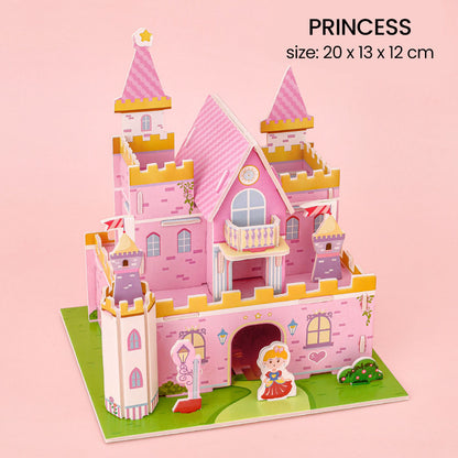 Puzzle DIY 3D Castle Farm Zoo Foam Mainan Edukasi Anak