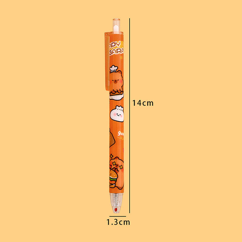 Pulpen Capybara Bolpoin Gel Pen Mekanik Cetek Karakter Capybara Lucu 0.5mm DCA1955