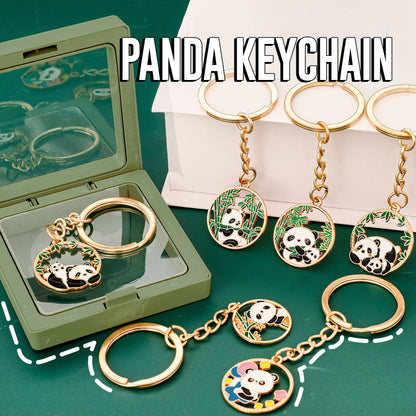 Gantungan Kunci HP Panda Lucu Bamboo Daun Keychain China Ganci Mobil Pendant