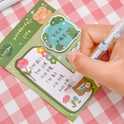 Sticky Notes Set 3 Pcs Catatan Kecil Mini Memo Pad Lucu Motif Karakter Lucu