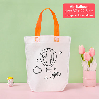 DIY Painting Bag Mewarnai Tas Spunbond Coloring Tote Bag Kerajinan Tangan Anak DCA2039
