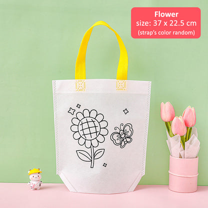 DIY Painting Bag Mewarnai Tas Spunbond Coloring Tote Bag Kerajinan Tangan Anak DCA2039