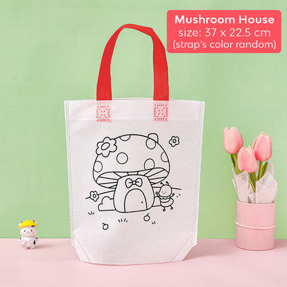 DIY Painting Bag Mewarnai Tas Spunbond Coloring Tote Bag Kerajinan Tangan Anak DCA2039