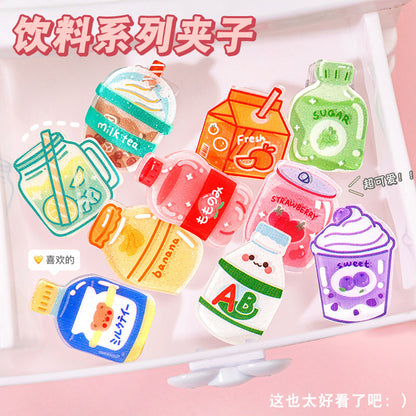 Paper Clip Akrilik Motif Botol Minum Lucu Penjepit Kertas Catatan Sekolah Kantor