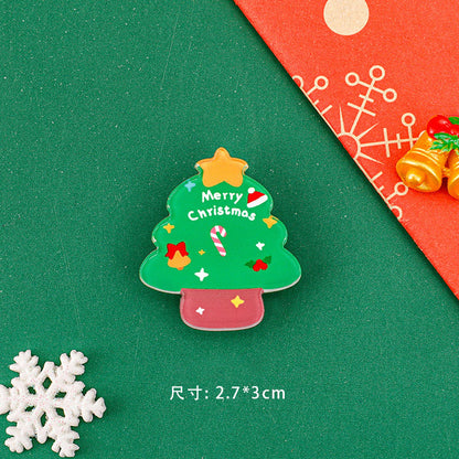 Pin Aksesoris Akrilik Karakter Natal Christmas Lucu Bros Baju Tas Fashion DCA2136