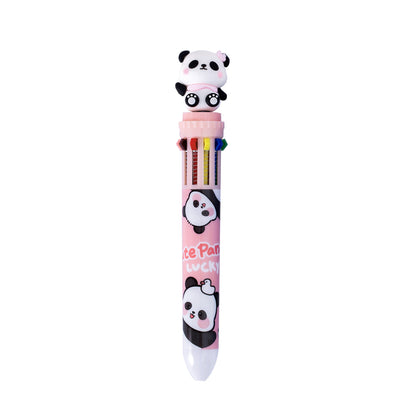 Bolpoin Pulpen Kombinasi 10 Warna Motif Karakter Panda Lucu DCA2191