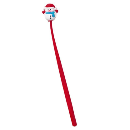 Pulpen Doodle Head Shake Gel Pen Goyang Lentur Elastis Bolpen Natal Christmas DCA2203