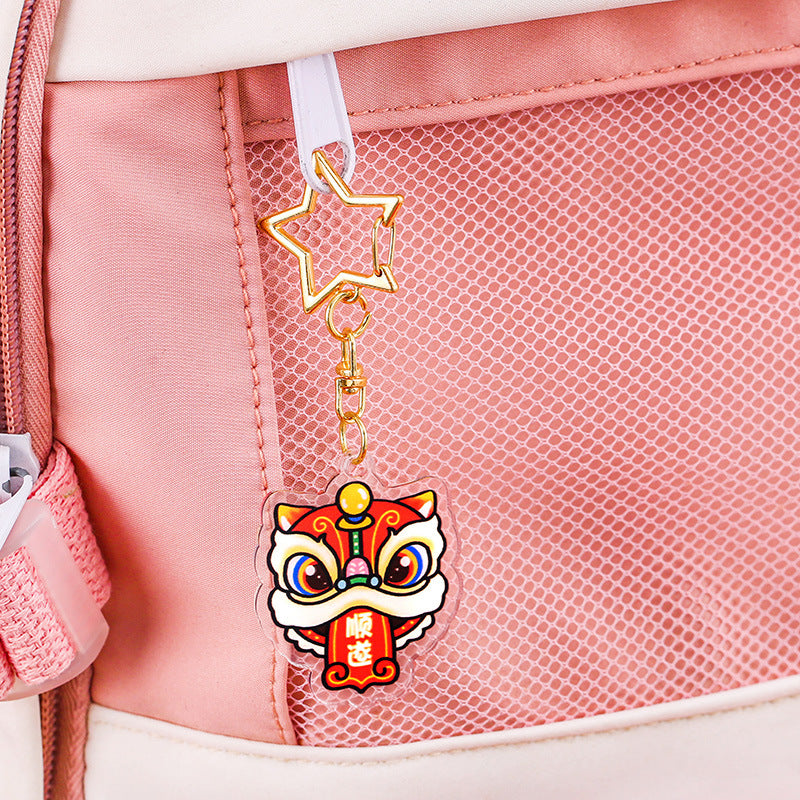 Gantungan Kunci Bintang Akrilik Acrylic Star Imlek CNY Keychain DCA2207