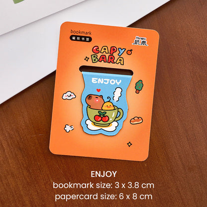 Pembatas Buku Capybara Magnet Karakter Kartun Bookmark Magnetic