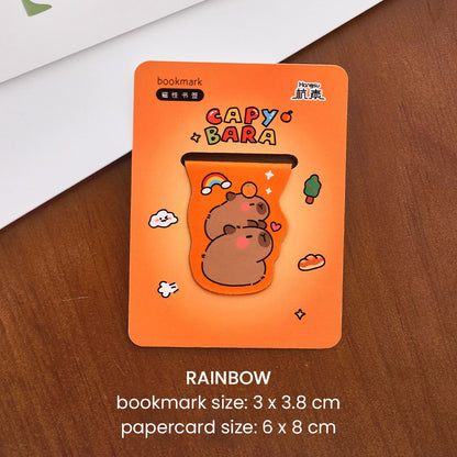 Pembatas Buku Capybara Magnet Karakter Kartun Bookmark Magnetic