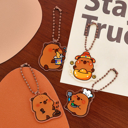 Gantungan Kunci Tas Akrilik Capybara Ganci Keychain Kapibara Bag Charm DCA2446