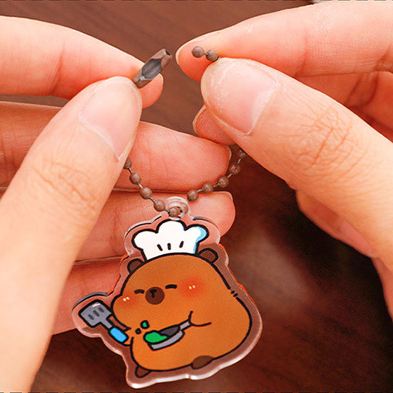 Gantungan Kunci Tas Akrilik Capybara Ganci Keychain Kapibara Bag Charm DCA2446