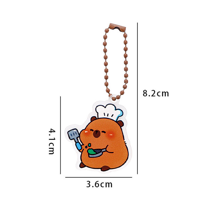 Gantungan Kunci Tas Akrilik Capybara Ganci Keychain Kapibara Bag Charm DCA2446