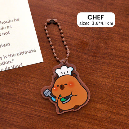 Gantungan Kunci Tas Akrilik Capybara Ganci Keychain Kapibara Bag Charm DCA2446