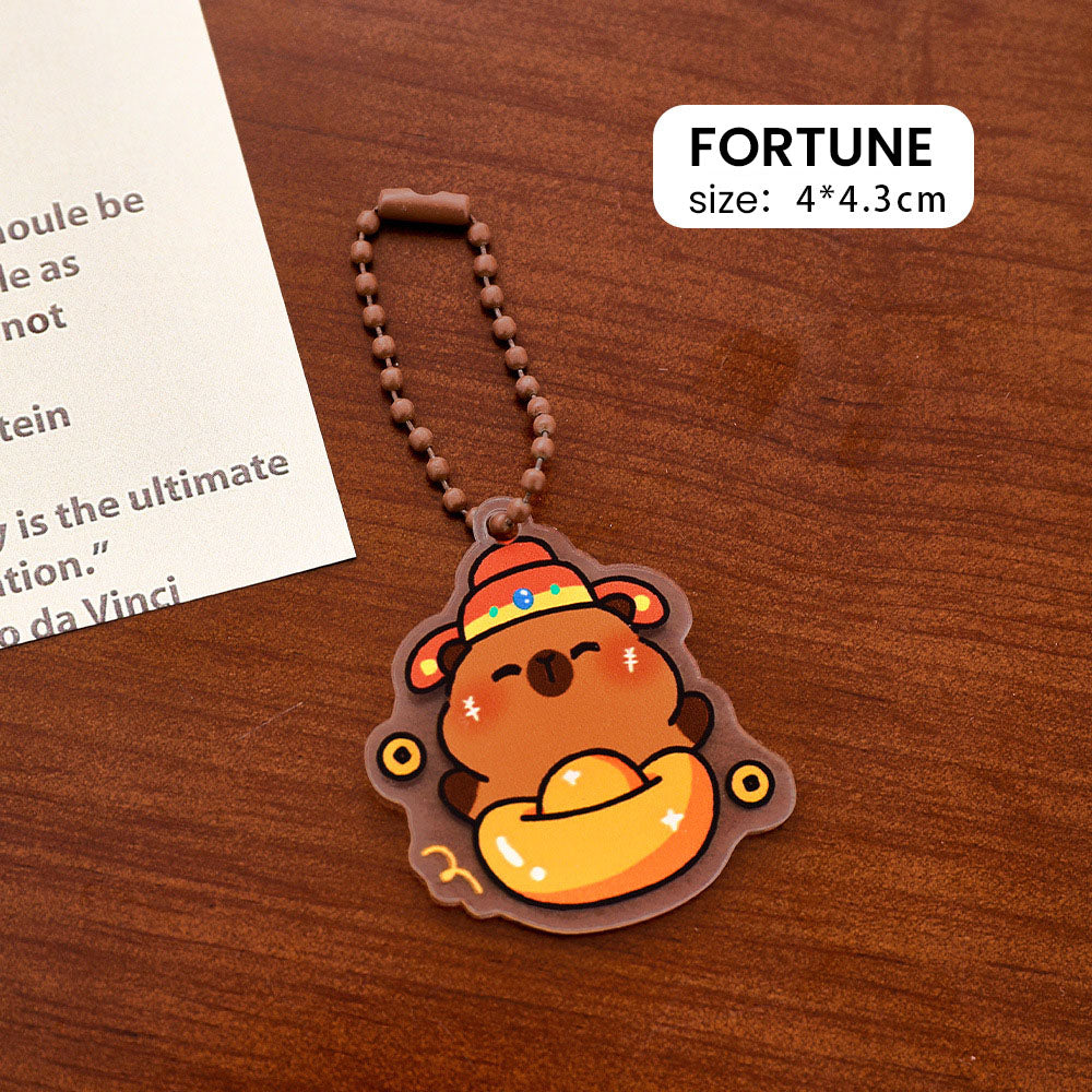 Gantungan Kunci Tas Akrilik Capybara Ganci Keychain Kapibara Bag Charm DCA2446