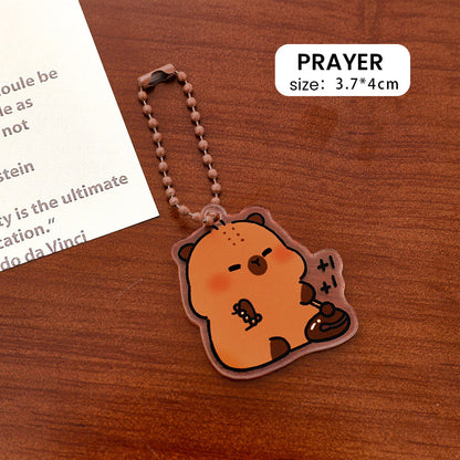 Gantungan Kunci Tas Akrilik Capybara Ganci Keychain Kapibara Bag Charm DCA2446