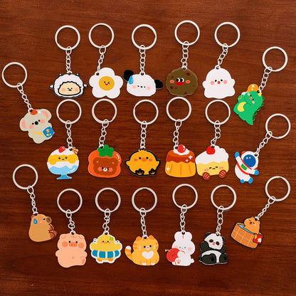 Gantungan Kunci Karakter Kartun Lucu Akrilik UV Print Keychain Acrylic Ganci DCA2452