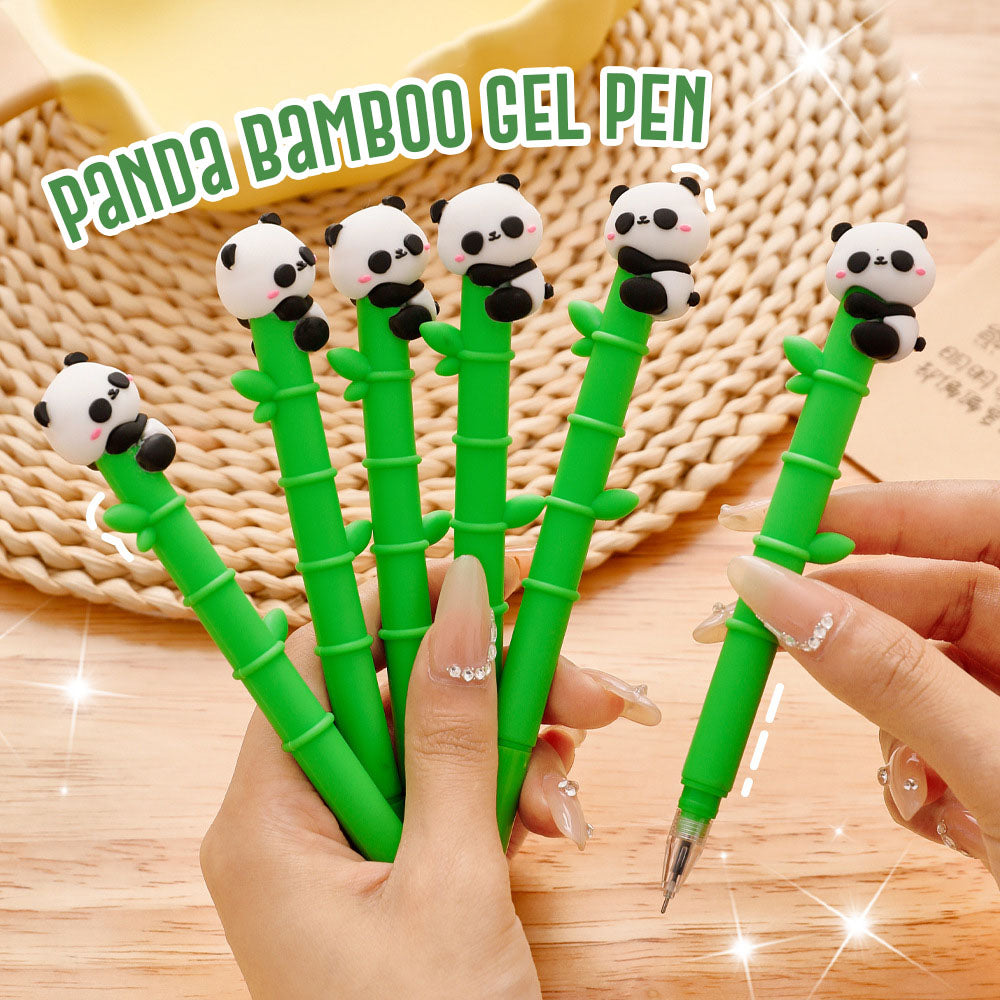 Pulpen Gel Motif Hewan Panda Bambu Bolpoin Bolpen Karakter Lucu