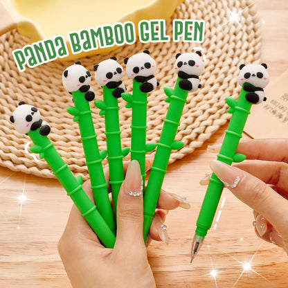 Pulpen Gel Motif Hewan Panda Bambu Bolpoin Bolpen Karakter Lucu