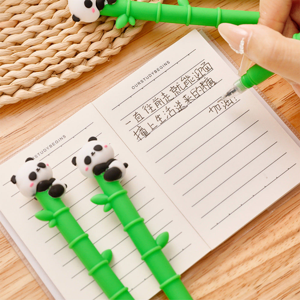 Pulpen Gel Motif Hewan Panda Bambu Bolpoin Bolpen Karakter Lucu