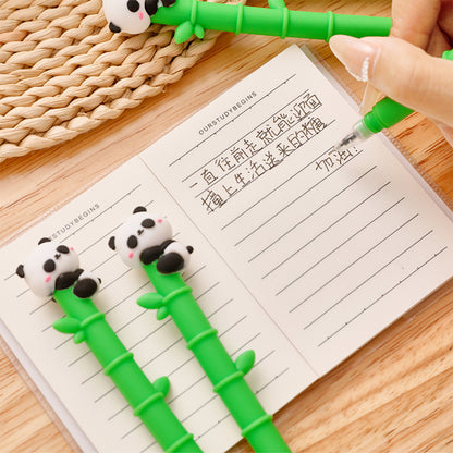 Pulpen Gel Motif Hewan Panda Bambu Bolpoin Bolpen Karakter Lucu