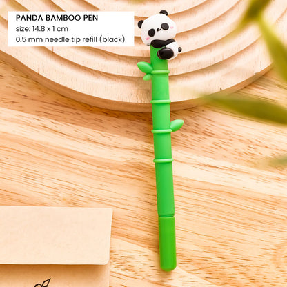 Pulpen Gel Motif Hewan Panda Bambu Bolpoin Bolpen Karakter Lucu